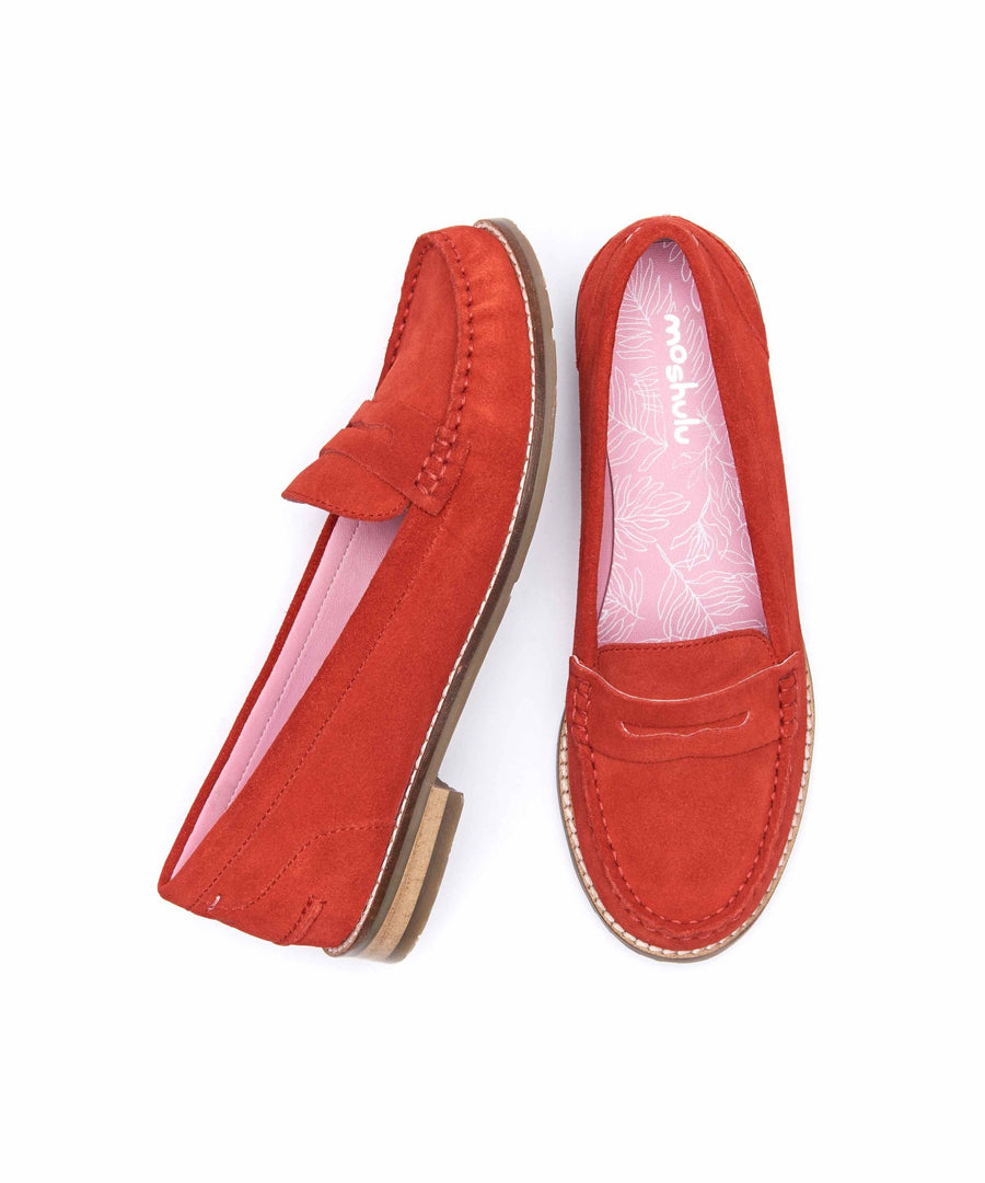 PETREL SUEDE GERANIUM RED