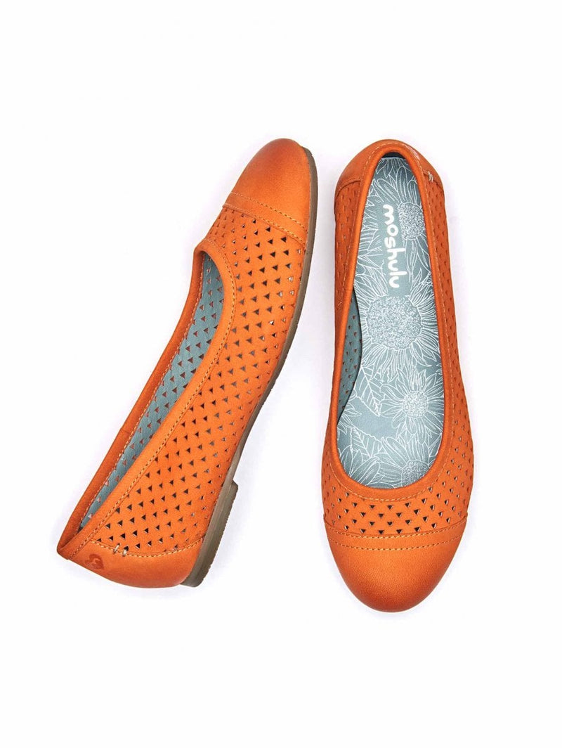 Orange nubuck ballet pumps - VINAIGRETTE 2 ORANGE
