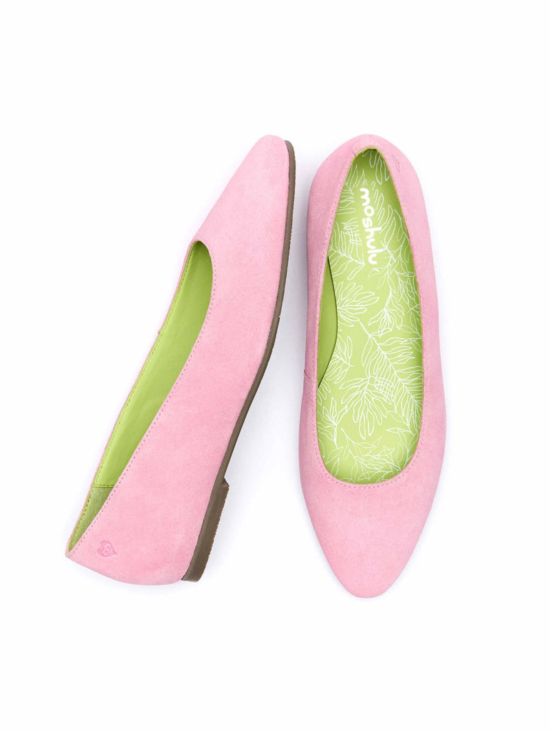 Pink suede pointed ballet pumps - KALLELA SWEET PEA PINK