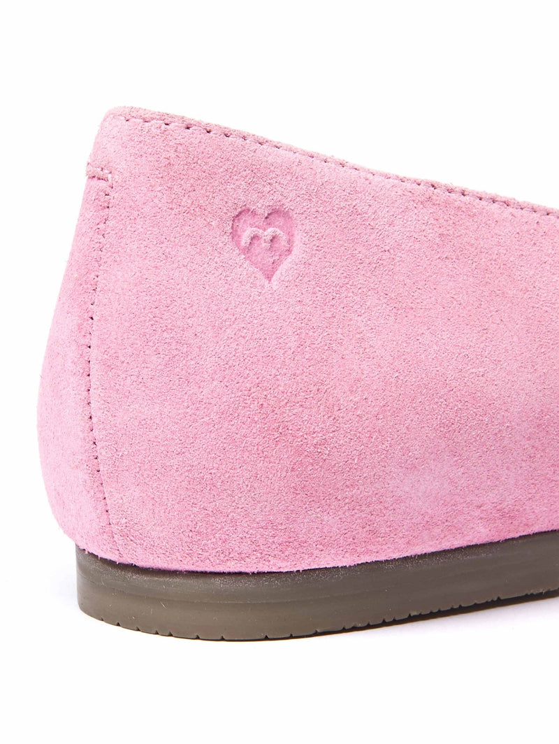 Pink suede pointed ballet pumps - KALLELA SWEET PEA PINK