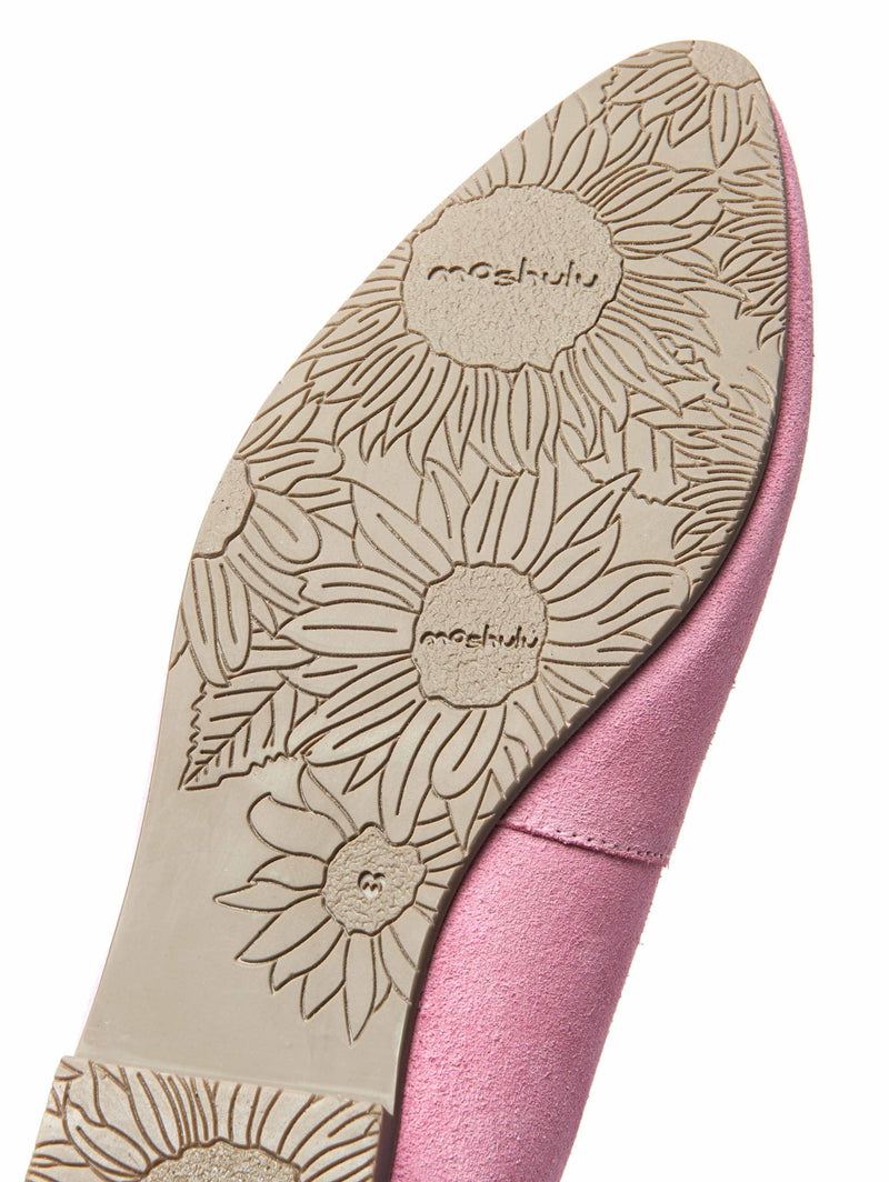 Pink suede pointed ballet pumps - KALLELA SWEET PEA PINK