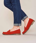 PETREL SUEDE GERANIUM RED