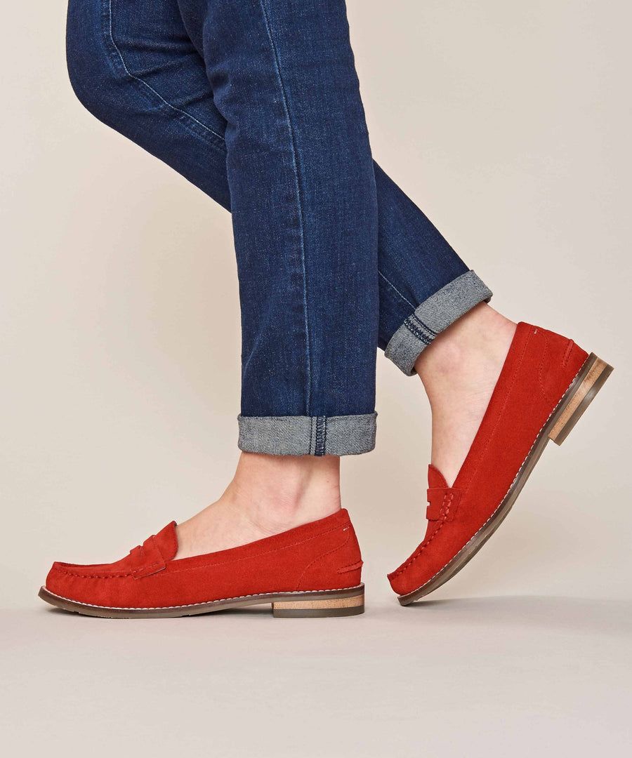 PETREL SUEDE GERANIUM RED