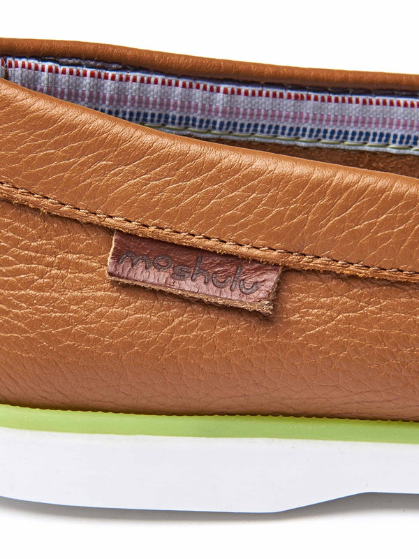 Brown ladies' moccasin loafer - MAENPORTH TAN