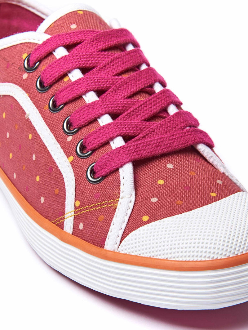 Red lace-up canvas shoes - CUDDLY TOY 2 RHUBARB MINI SPOT