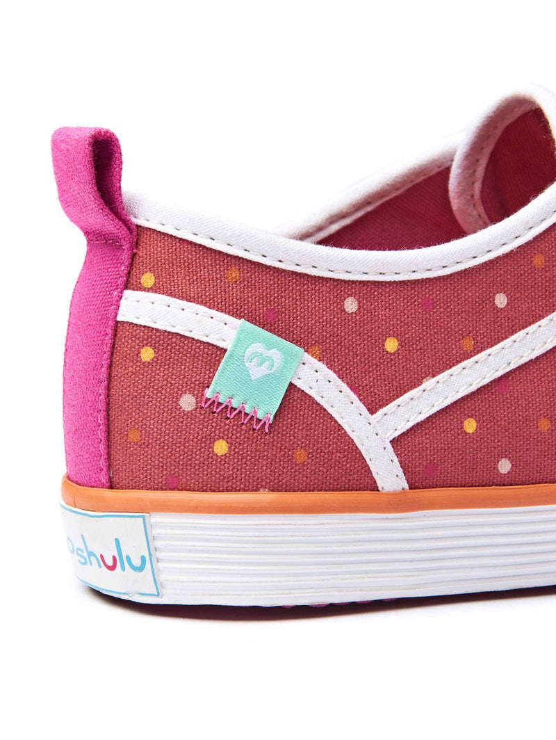 Red lace-up canvas shoes - CUDDLY TOY 2 RHUBARB MINI SPOT