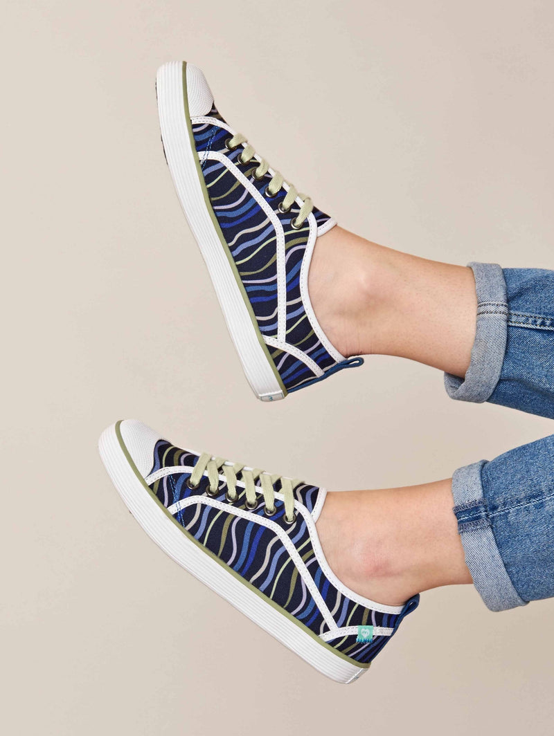 Blue lace-up canvas shoes - CUDDLY TOY 2 INDIGO RIPPLE