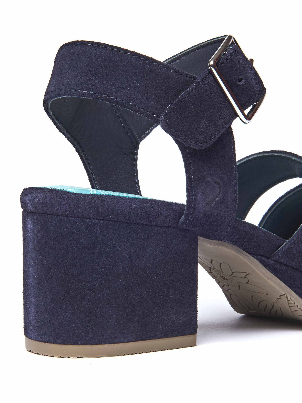 Blue platform cross-over sandal - ARANIKO INDIGO