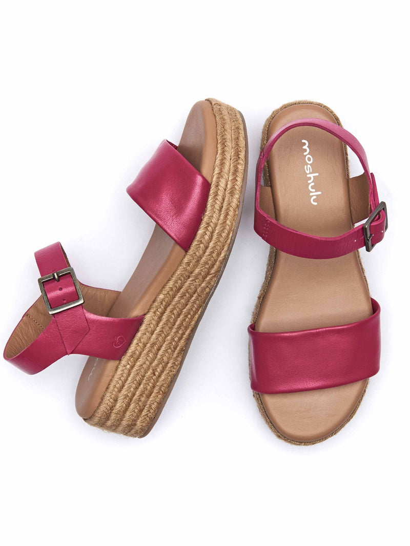 Pink Espadrille flatform sandals - BALOS FUCHSIA PINK