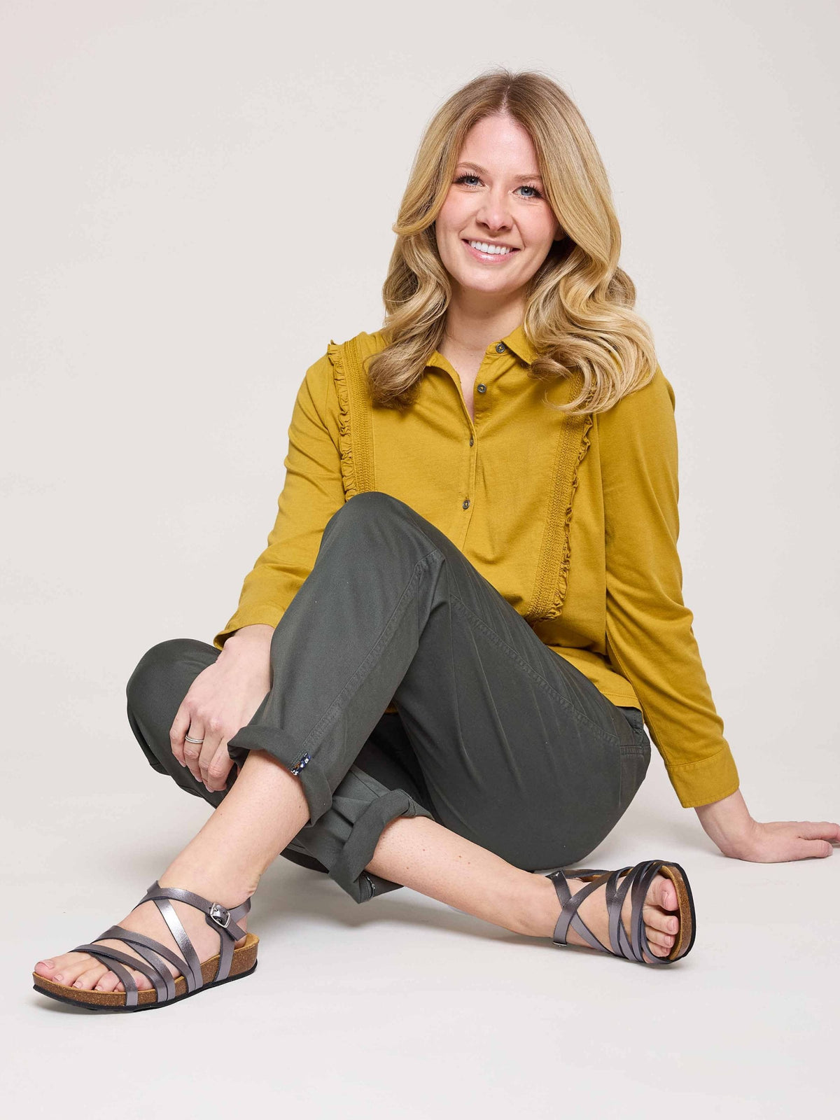 Metallic strappy cork footbed sandals - GINGER ALE METALLIC GILT