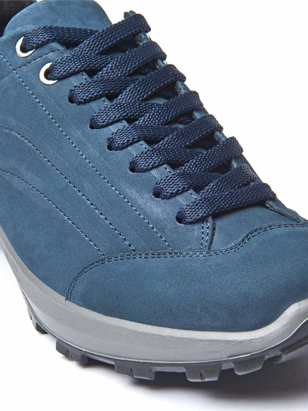 Blue Suede walking trainers - BERGEN SEA GREEN