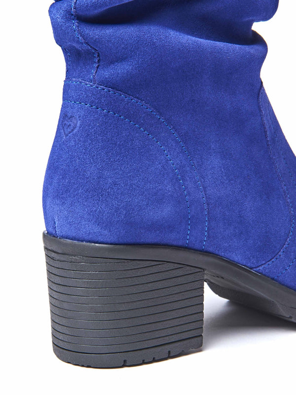 Blue heeled suede ankle boots - TAYLOR 3 ROYAL BLUE
