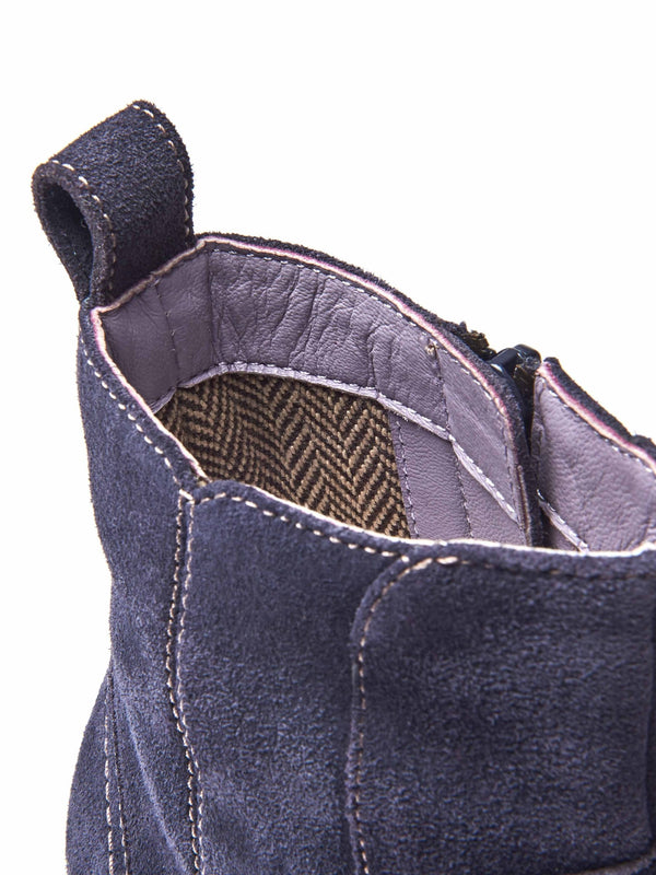 Blue western inspired heeled ankle boots - MORISOT DARK TEAL