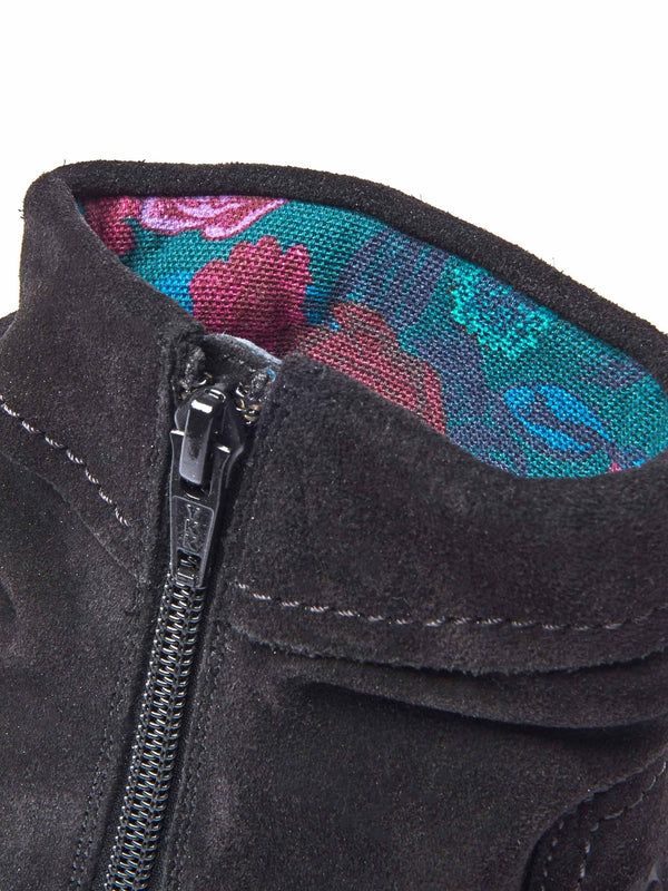 Orange / Red / Brown ruched suede pixie ankle boots - PIPISTRELLE 3 TERRACOTTA
