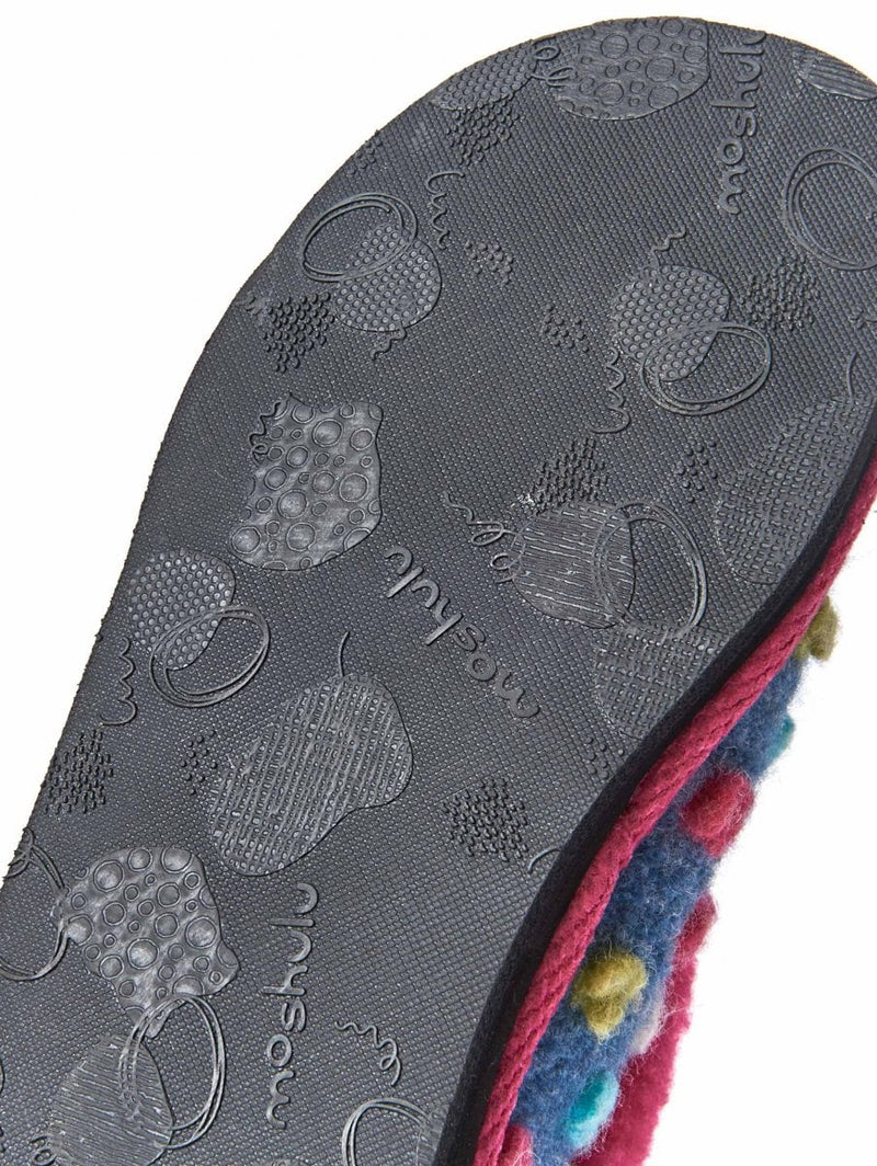 White kids spotty short bootie slippers - MINI BO ICE