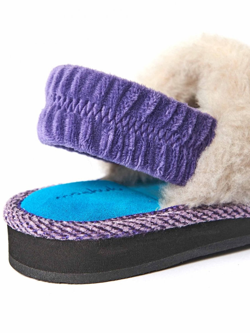 White kids spotty mule slippers - MINI MALIA ICE