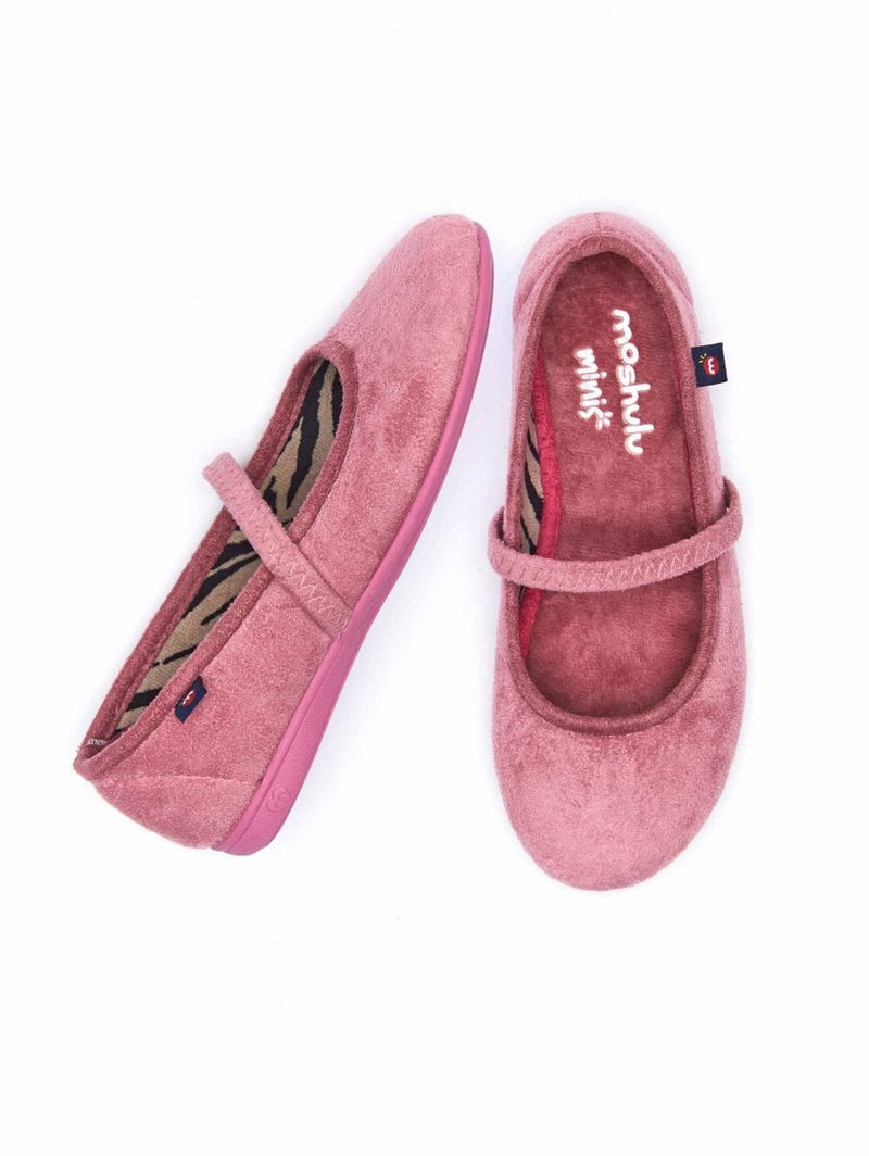 Pink kids colourful ballet slippers - MINI BANOFFEE BLUSH