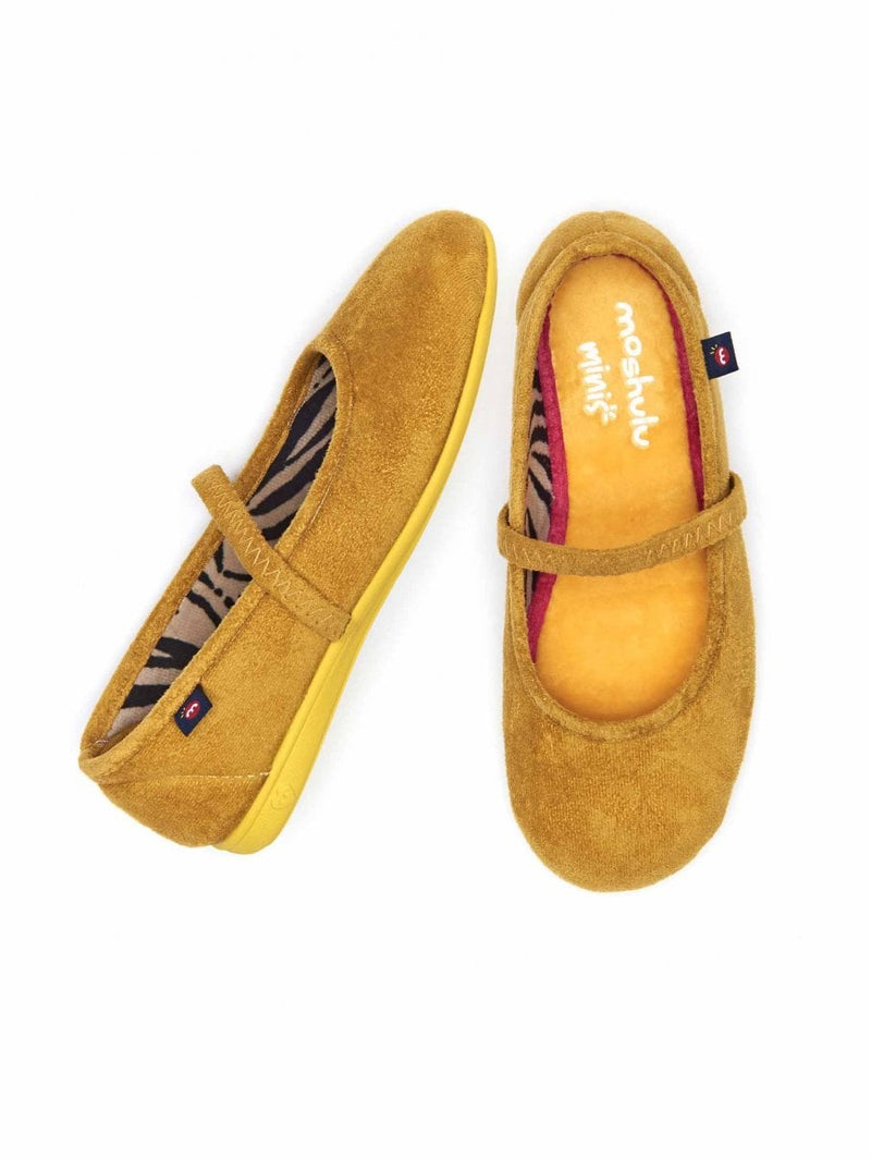 Yellow kids colourful ballet slippers - MINI BANOFFEE YELLOW