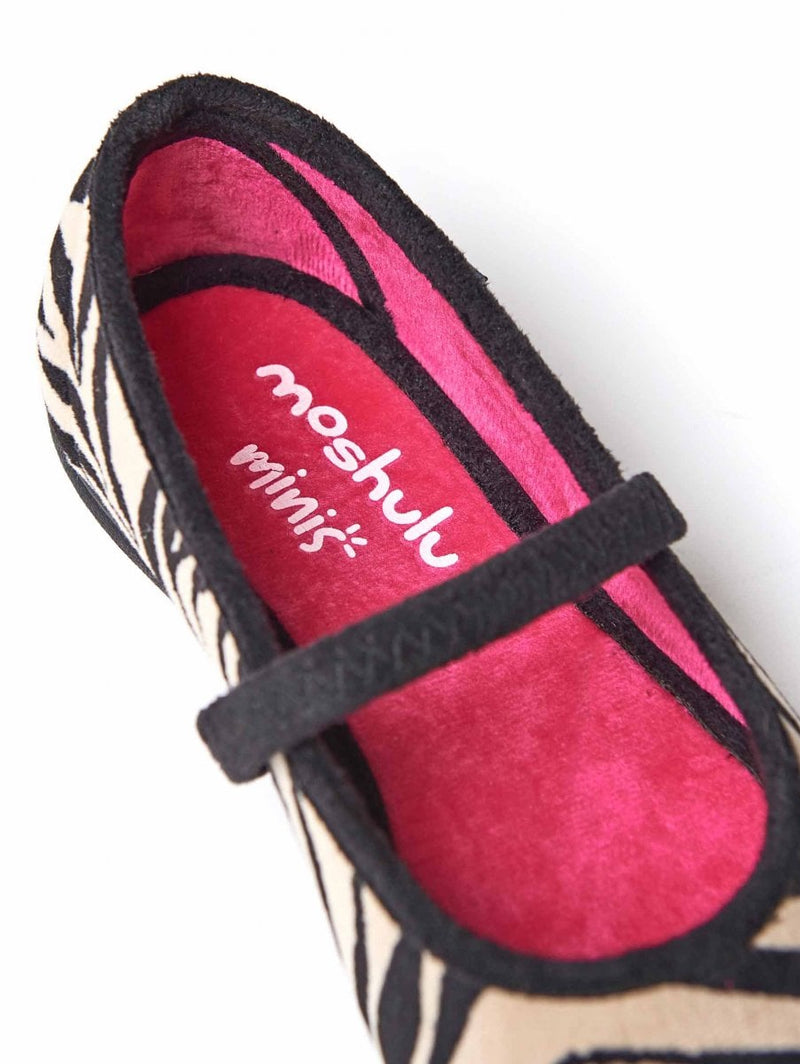 White / Black kids animal patterned slippers - MINI LEONA DALMATIAN