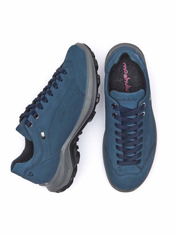 Blue Suede walking trainers - BERGEN INDIGO