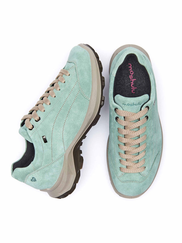 Blue Suede walking trainers - BERGEN SEA GREEN