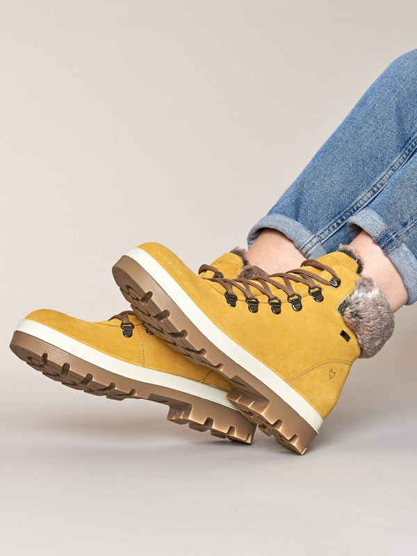 Yellow water resistant ankle boots - BEDEW YELLOW