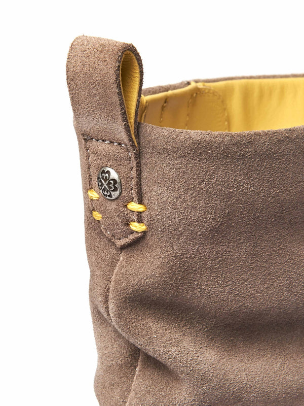 Neutral / Grey mid-calf slouched boots - LAINA PORTOBELLO GREY