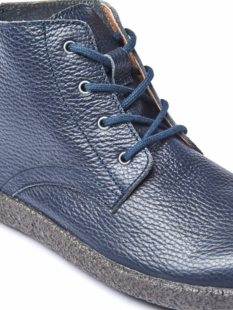 Red cushioned lace-up leather chukka boots - PINEDA RED