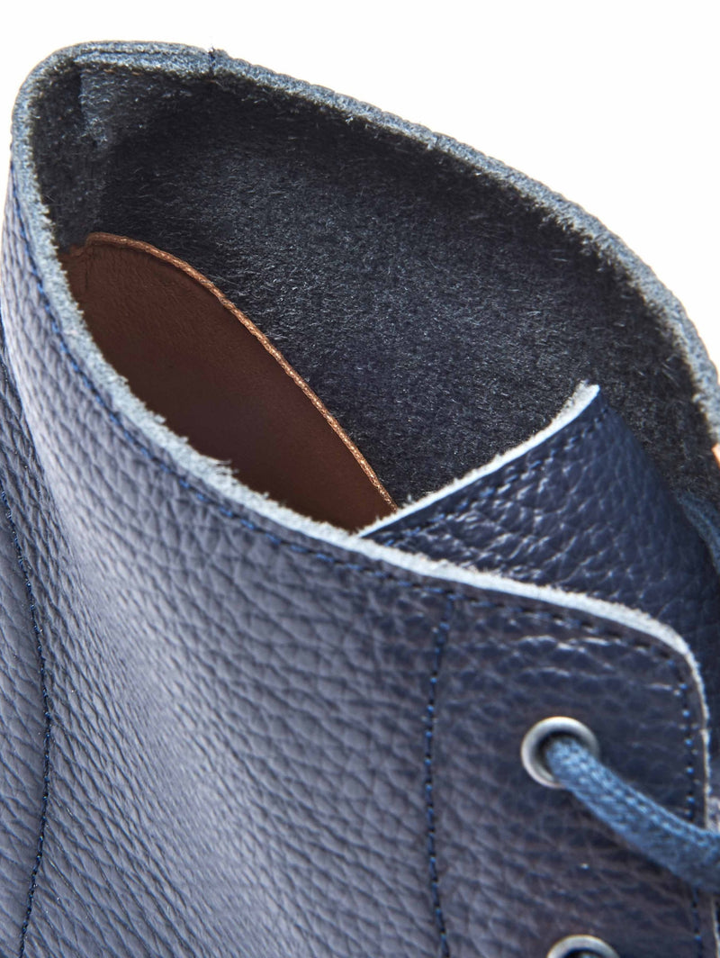 Red cushioned lace-up leather chukka boots - PINEDA RED
