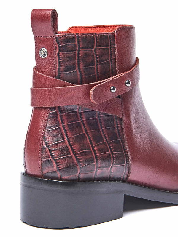 Red leather Chelsea ankle boots - BAILLIE ZINFANDEL RED