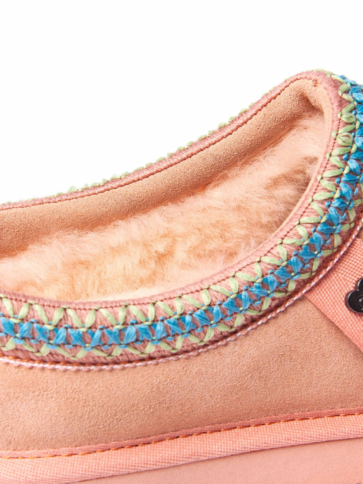 Blue scandi style sheepskin slippers - KIMOTO GLACIER BLUE
