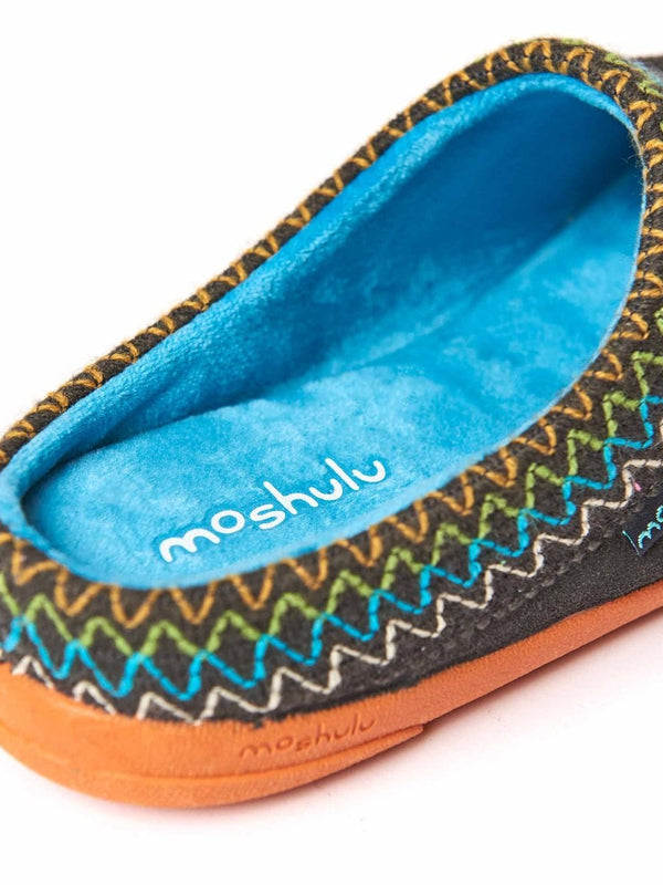 Grey Embroidered Turkish mule slippers - ANVIK GREY