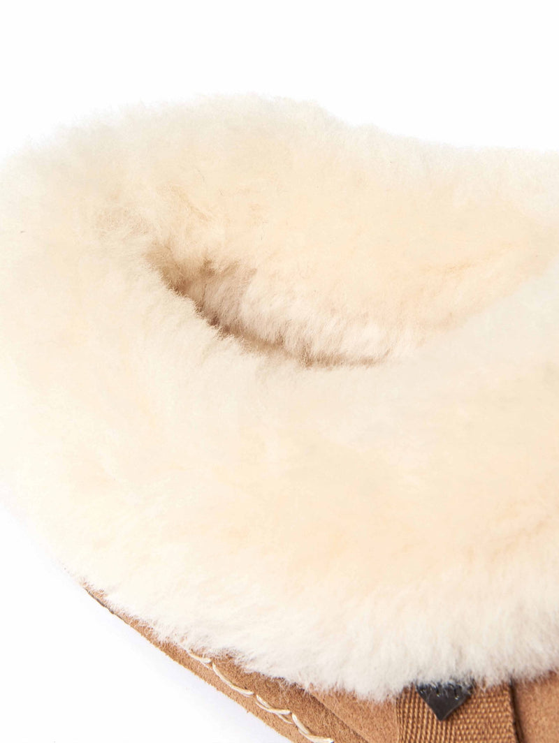 Pink sheepskin suede wedge mule slippers - SAGRADA FUCHSIA PINK