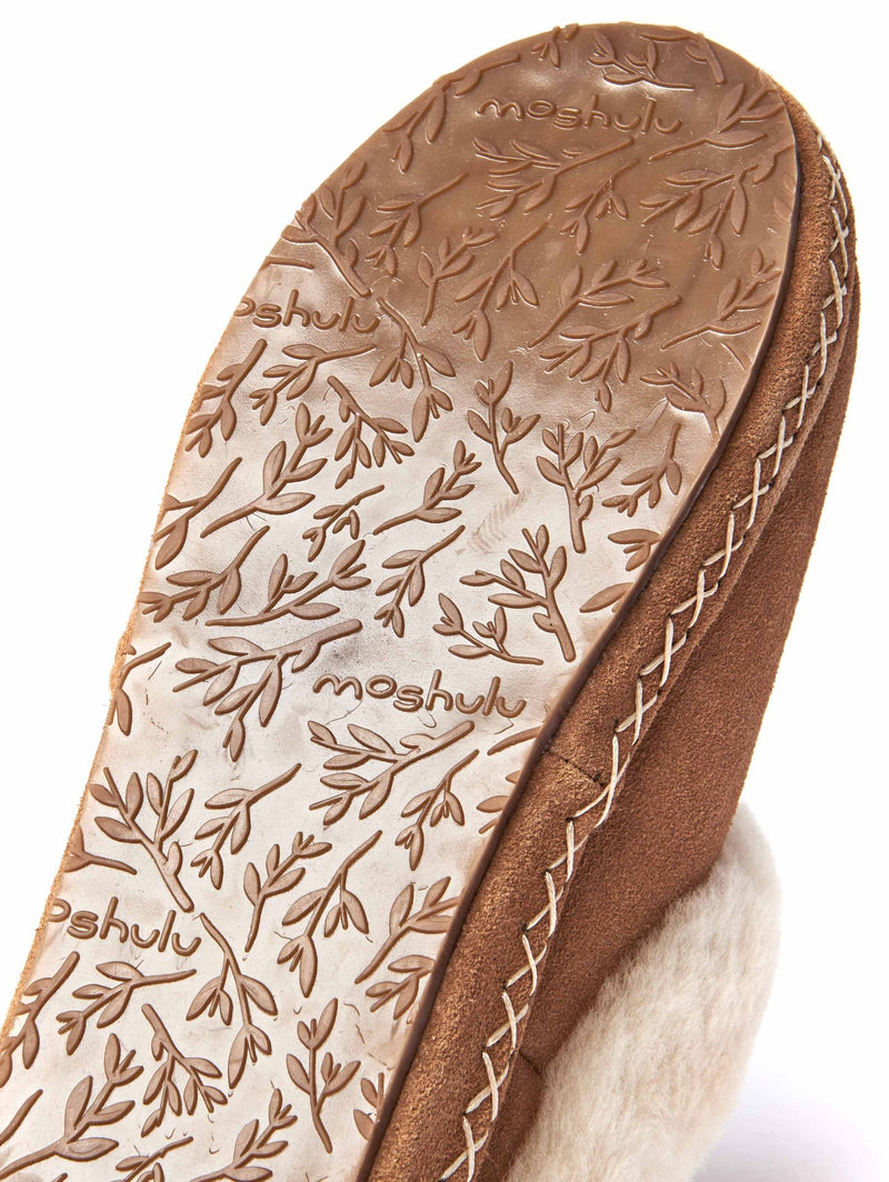 Pink sheepskin suede wedge mule slippers - SAGRADA FUCHSIA PINK