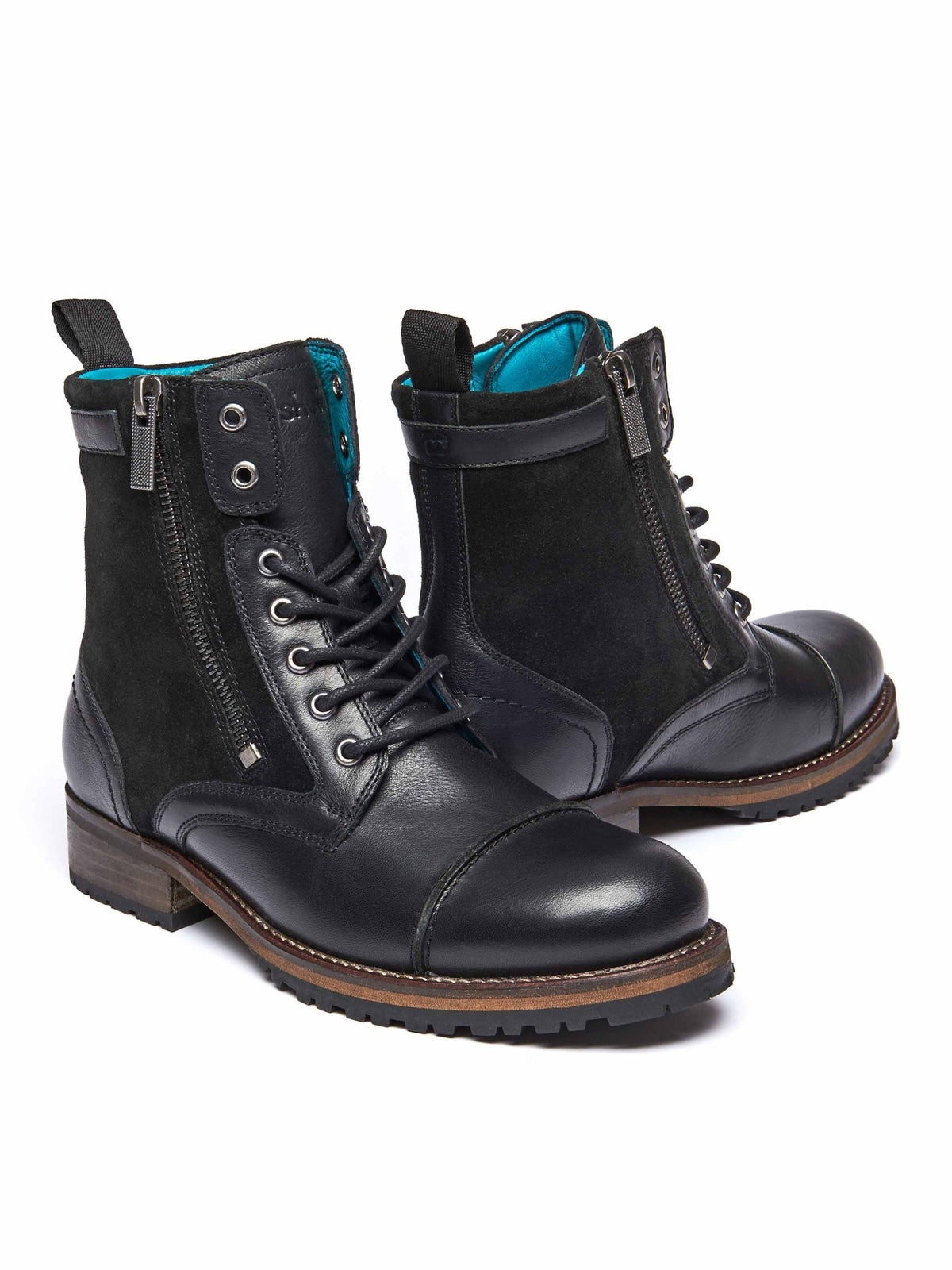 Black ladies' biker ankle boots - BARDSEY BLACK