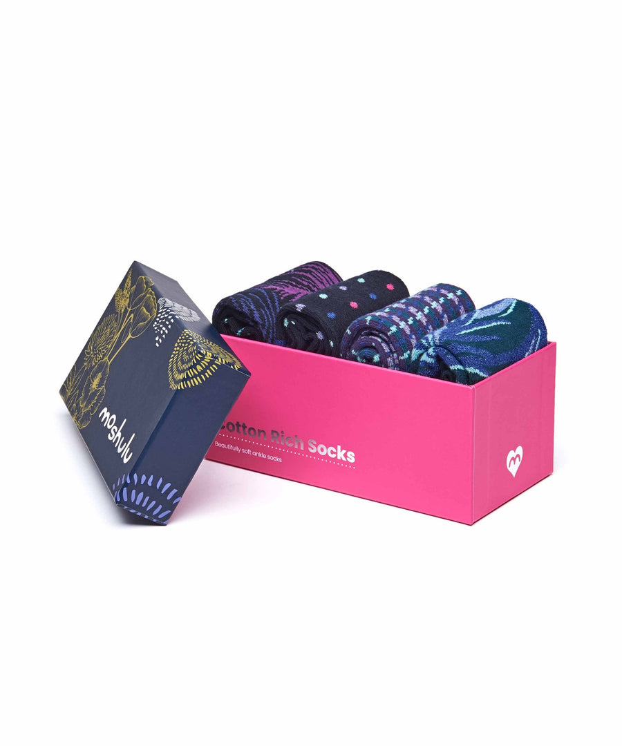 SOLAR ECLIPSE SOCK BOX PURPLE MULTI