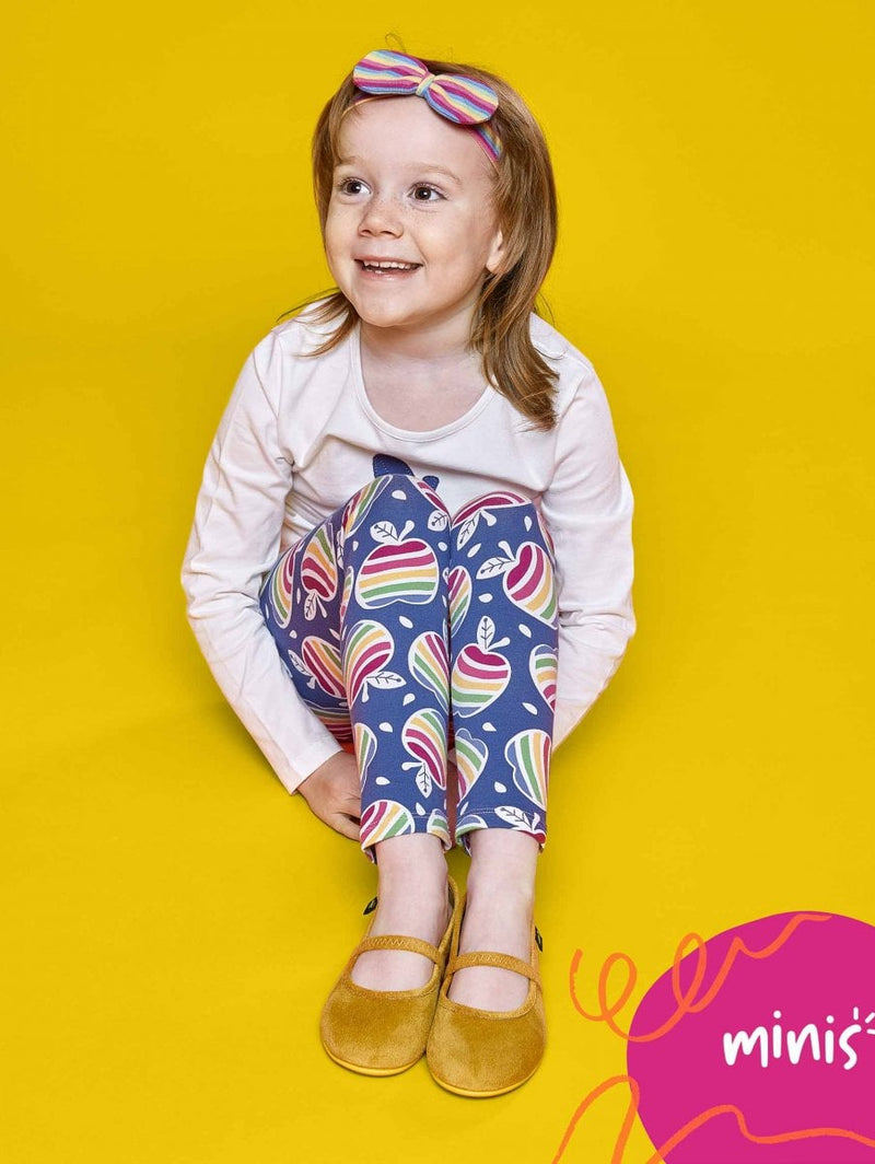 Yellow kids colourful ballet slippers - MINI BANOFFEE YELLOW