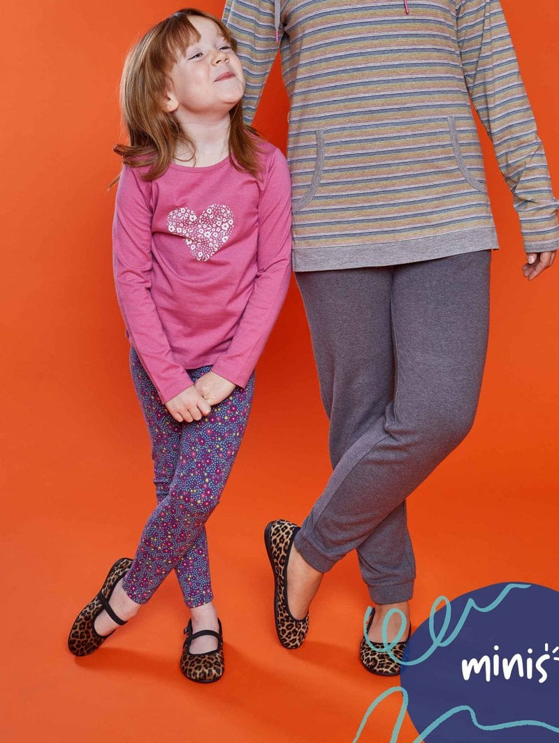 Neutral / Brown kids animal patterned slippers - MINI LEONA LEOPARD