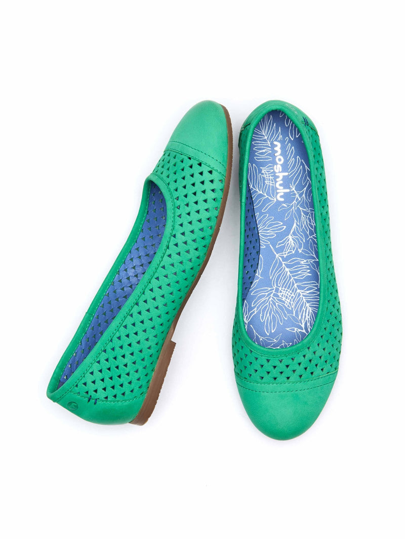 Green nubuck ballet pumps - VINAIGRETTE 2 VIBRANT GREEN