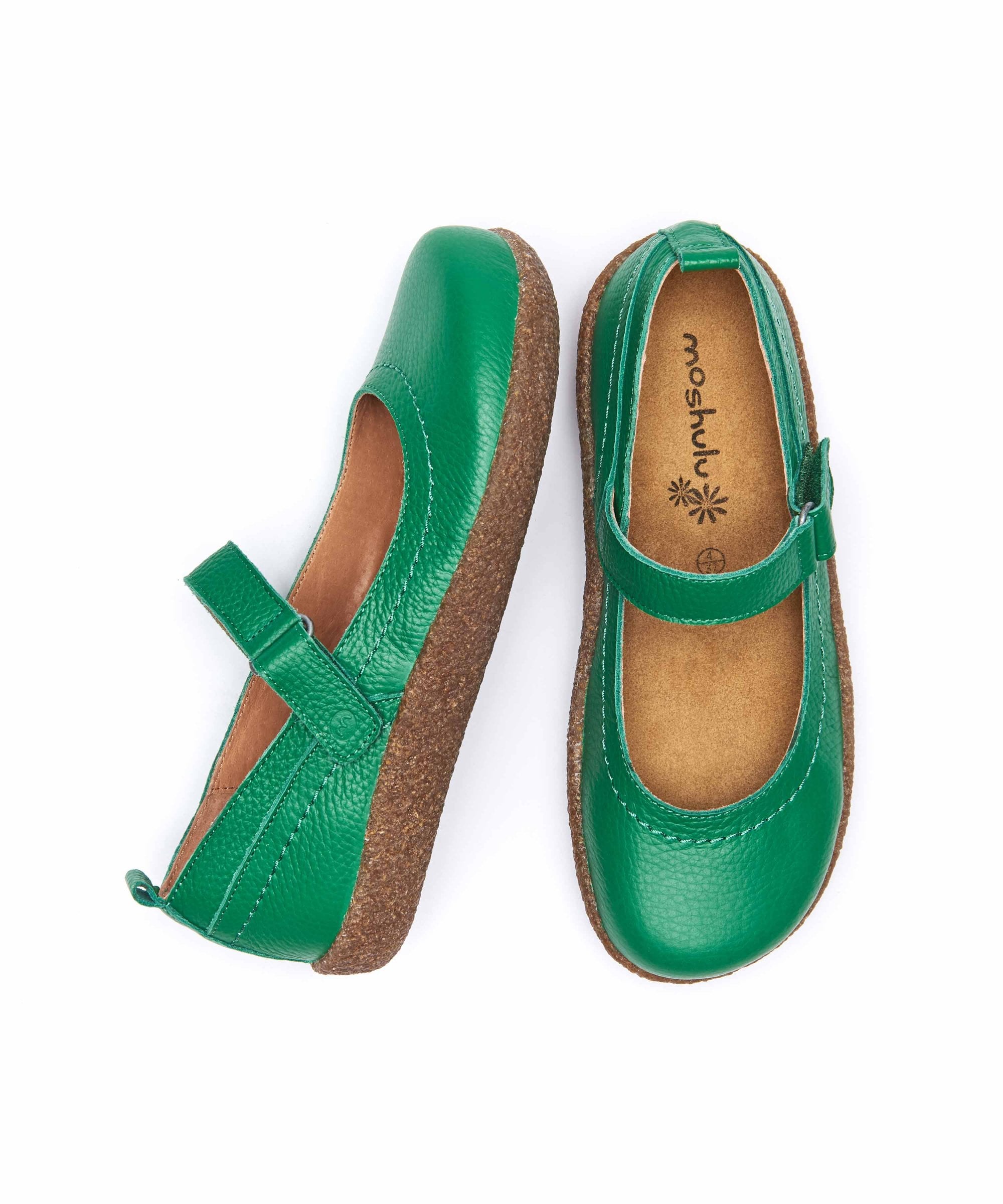 PEPPERCOMBE VIBRANT GREEN | Green leather Mary Jane clog shoes