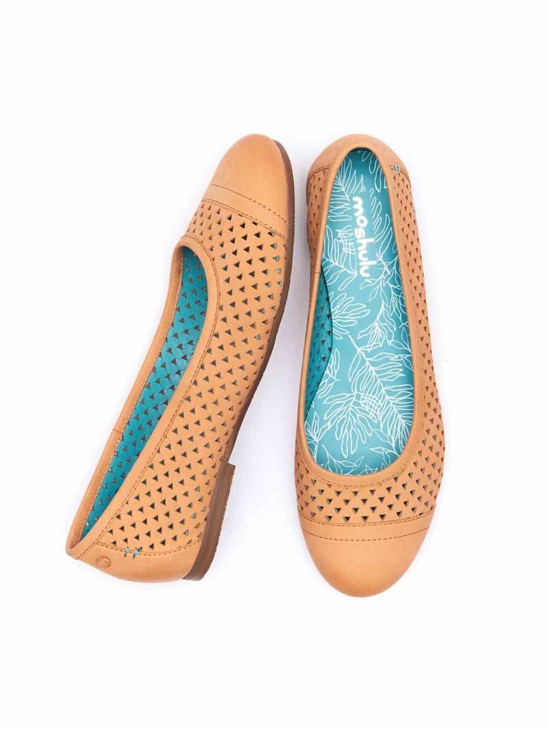 Orange nubuck ballet pumps - VINAIGRETTE 2 CANTALOUPE ORANGE
