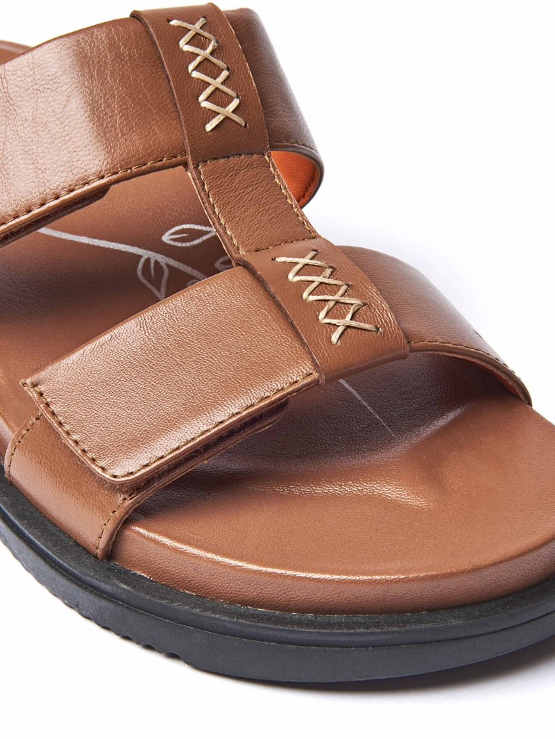Brown lightweight chunky gladiator sandals - ATLANTA TAN