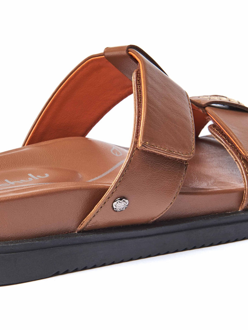 Brown lightweight chunky gladiator sandals - ATLANTA TAN