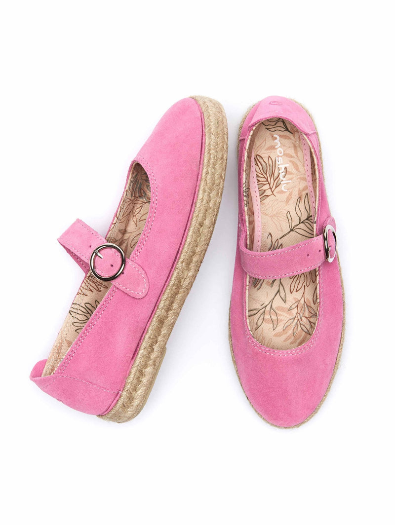 Pink espadrille Mary Jane Pumps - KERAN SWEET PEA PINK