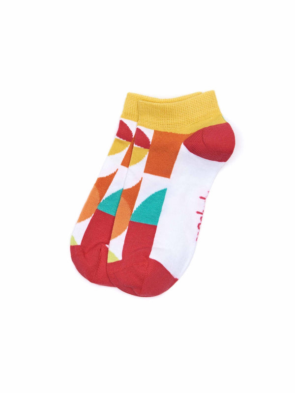 Multi geo patterned trainer sock - TANG RETRO GEO