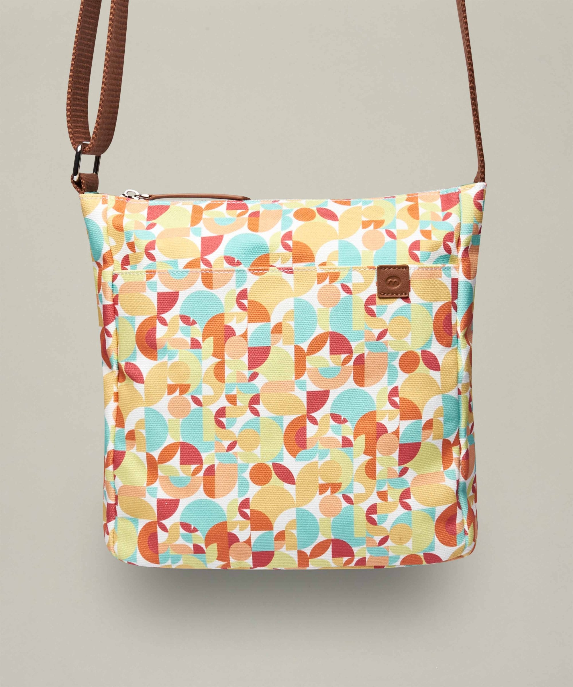 STADDON RETRO GEO PRINT | Multi patterned textile cross body bag ...