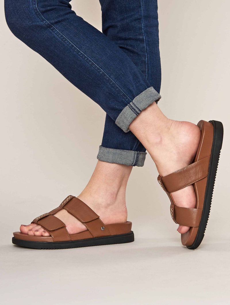 Brown lightweight chunky gladiator sandals - ATLANTA TAN