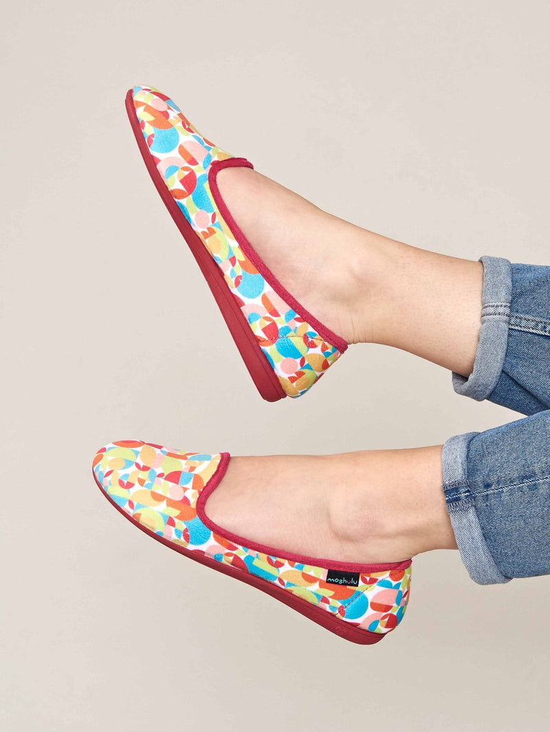 Multi patterned ballerina slippers - TEE-HEE RETRO GEO