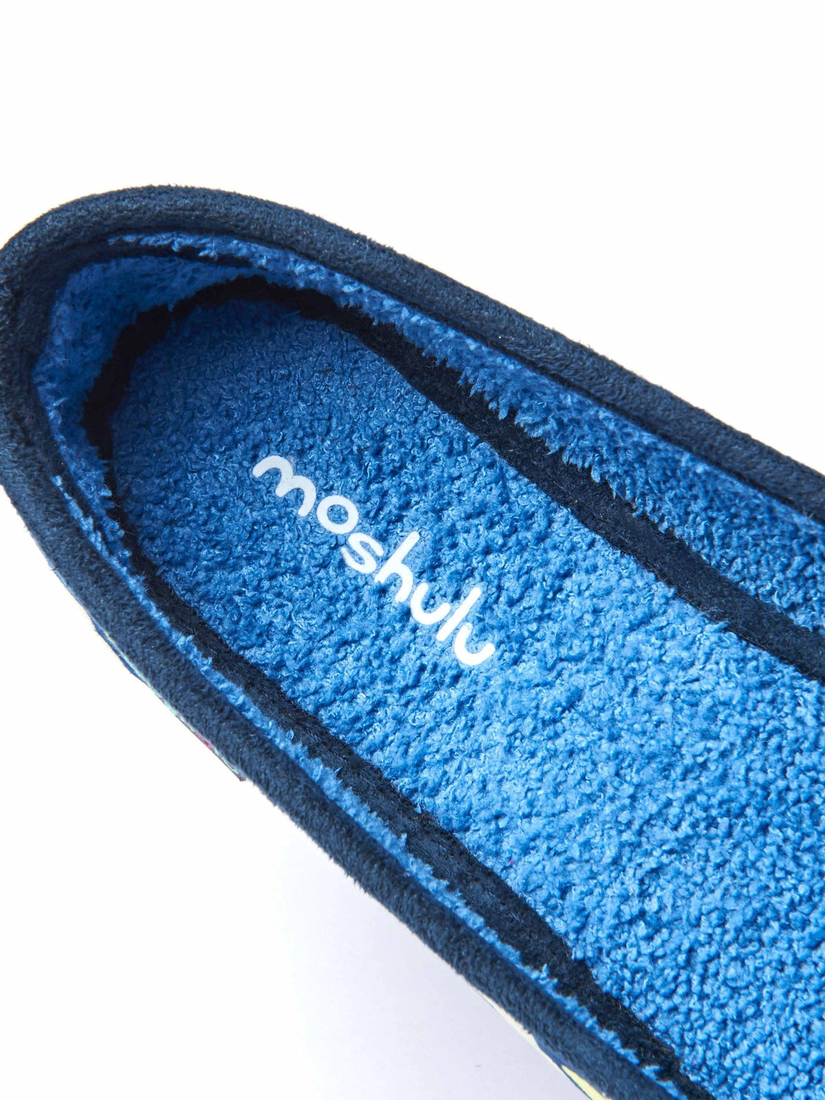 Multi / Blue patterned ballerina slippers - TEE-HEE INDIGO BOLD FLORAL