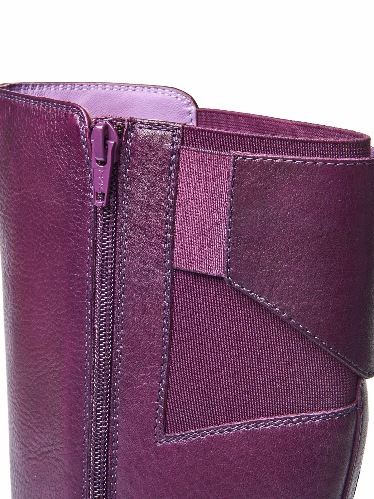 Purple classic leather long boots - MISTLETOE PLUM